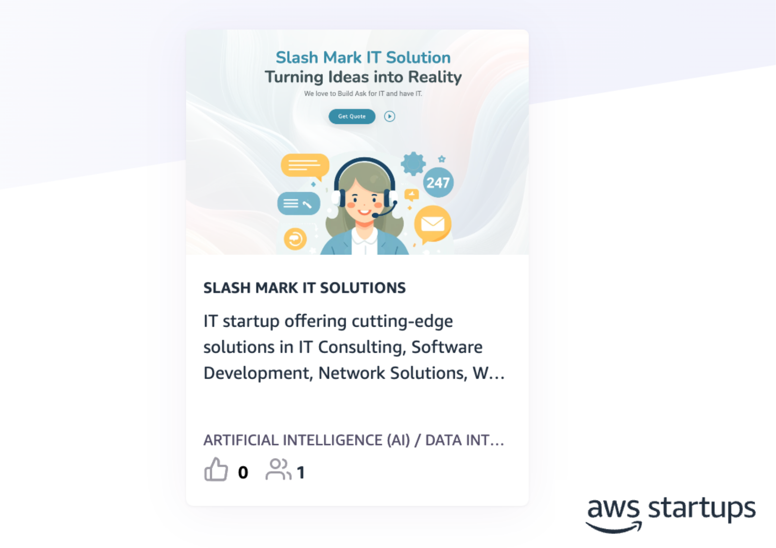 Featured on AWS Startups