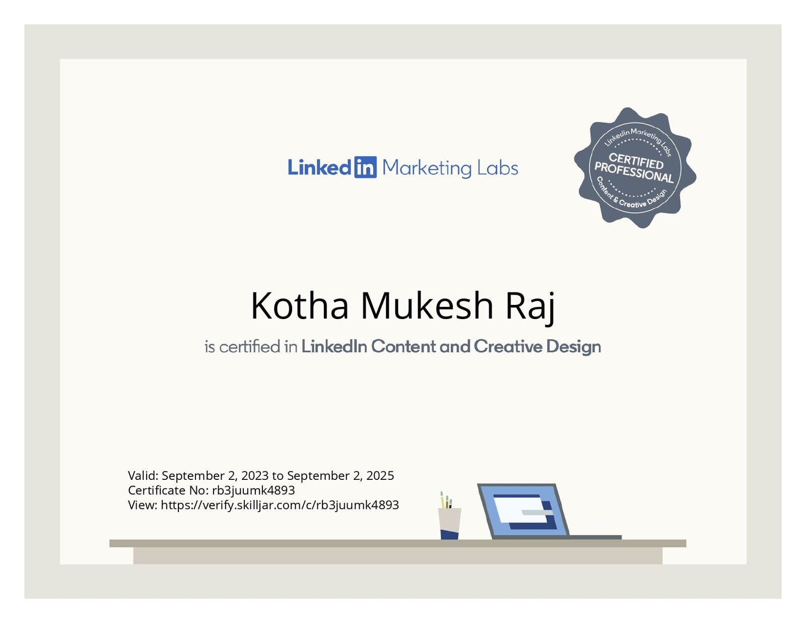 LinkedIn Content and Creative Design Certificate